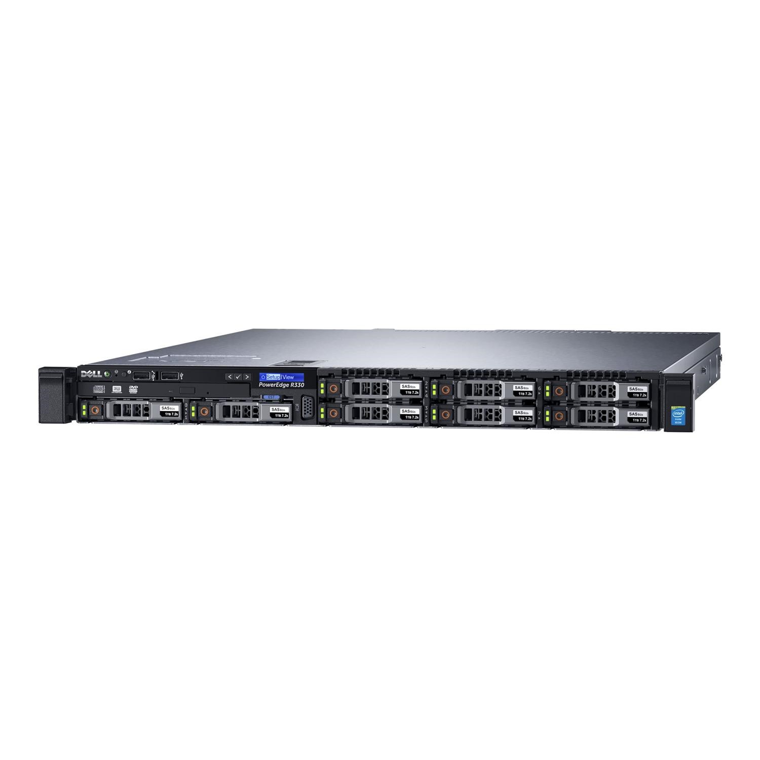Dell PowerEdge R330 Xeon E3-1240v5 8GB 2x300GB 8x2.5in HotPlug Bezel ...