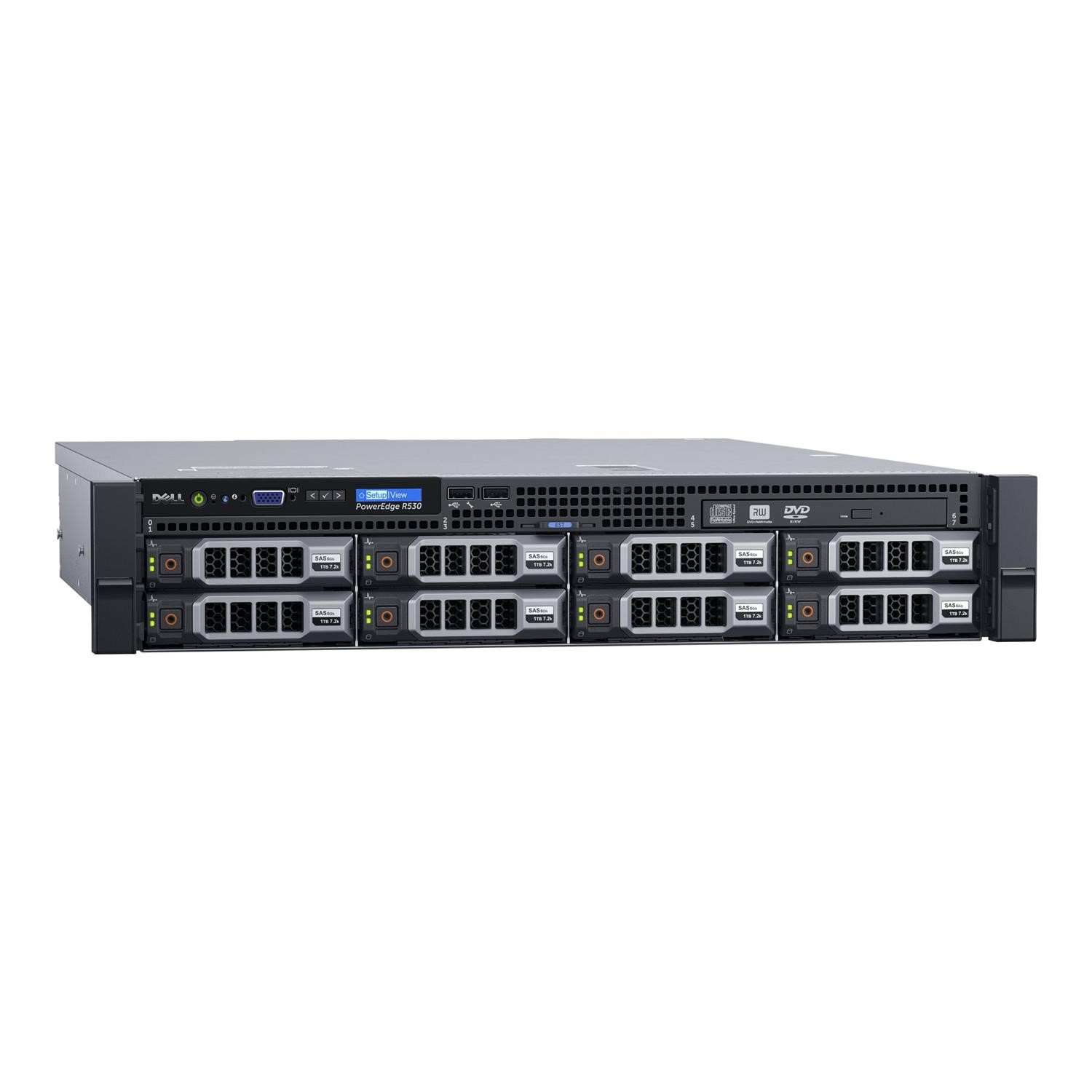 Dell PowerEdge R530 Xeon E5-2609v4 8GB 1TB 8x3.5in Bezel DVD RW Rack ...