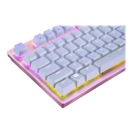 Razer PBT Keycap Set - Mercury White with Matching Coiled Cable