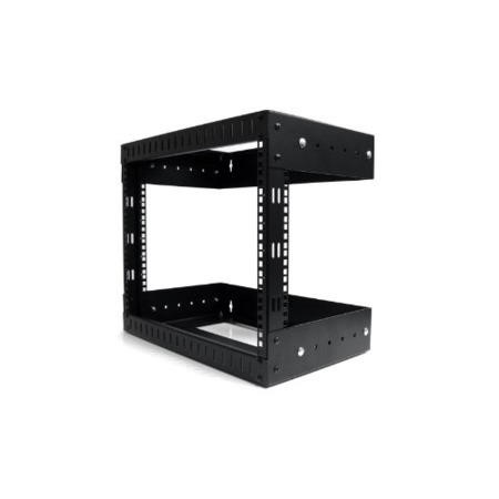 8U Open Frame Wall Mount Equipment Rack Adjustable Depth on Servers Direct