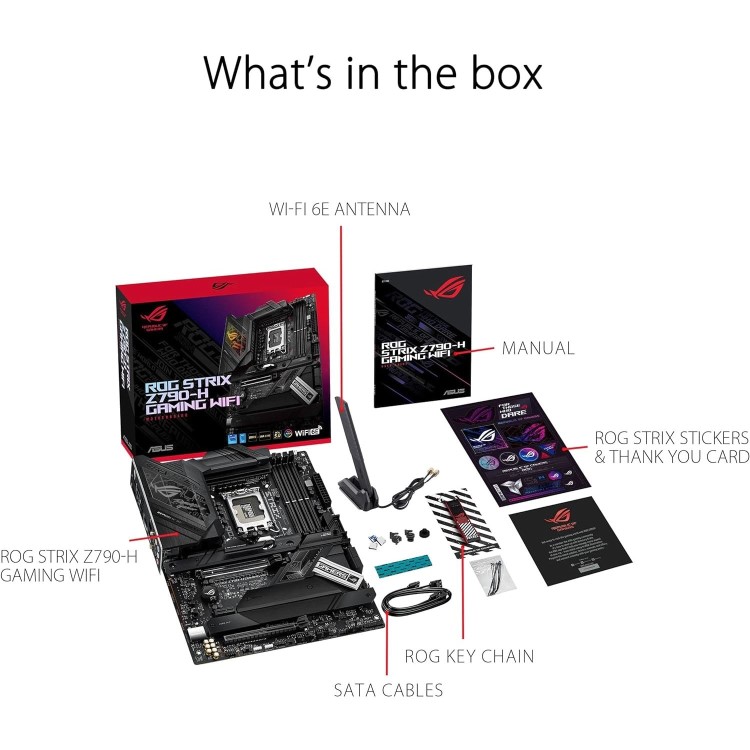 ASUS ROG STRIX Z790-H Gaming Wi-Fi Intel Z790 LGA1700 DDR5 ATX Motherboard