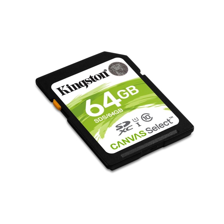 Kingston Canvas Select Plus V10 64GB SD Class 10 UHS-I U3 Flash Card
