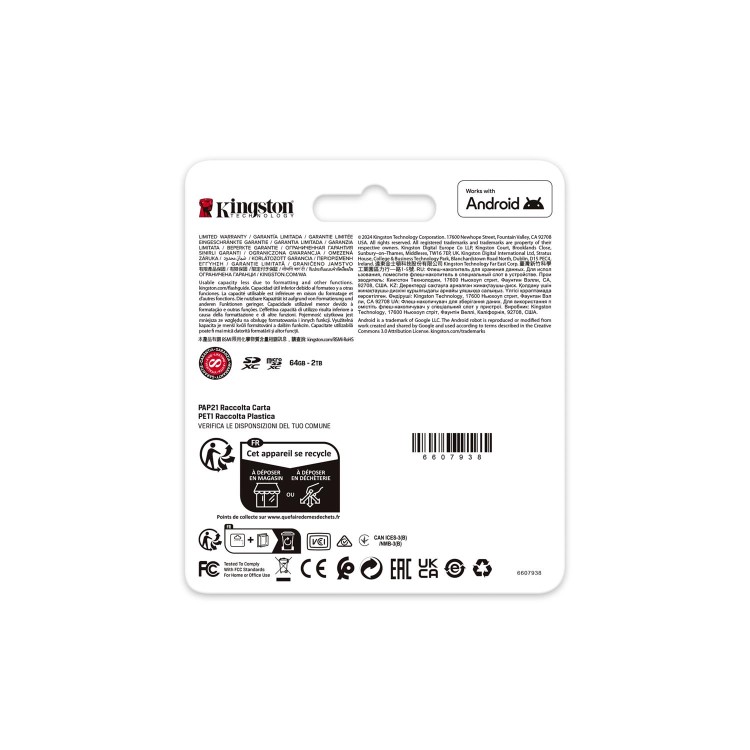 Kingston Canvas Go Plus 64GB MicroSD UHS-I Memory Card + Adapter