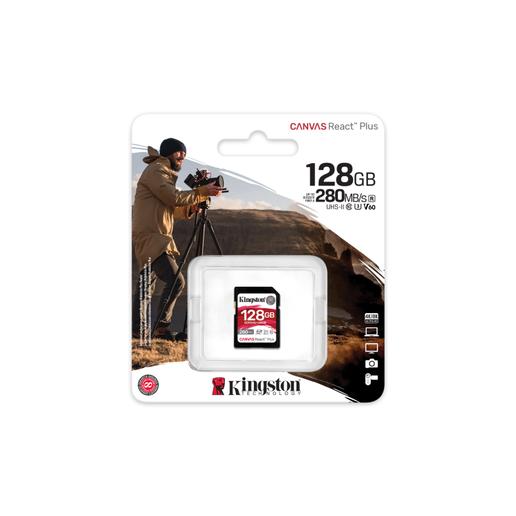 Kingston Canvas React Plus 128GB SDXC Memory Card