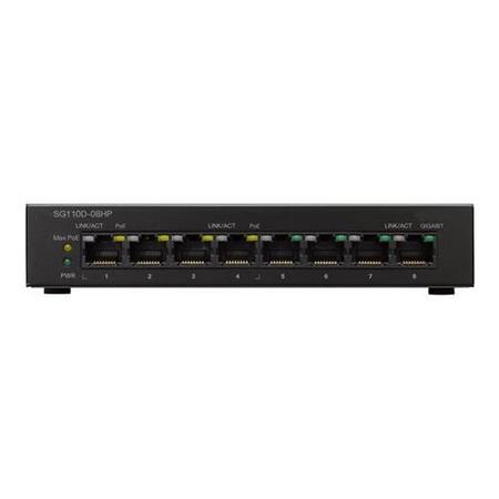 Cisco SG110D-08HP 8-Port PoE Gigabit Dsk Swtch