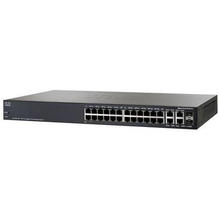 Cisco Small Business SG300-28PP - Switch - L3 - Managed - 24 x 10/100/1000 PoE+ + 2 x 10/100/1000 + 2 x combo Gigabit SFP - desktop rack-mountable - PoE+