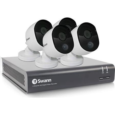 Swann CCTV System - 4 Channel 1080p DVR with 4 x 1080p Thermal Sensing Cameras & 1TB HDD