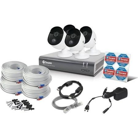 Swann CCTV System - 4 Channel 1080p DVR with 4 x 1080p Thermal Sensing Cameras & 1TB HDD