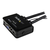 Startech 2 Port USB VGA Cable KVM Switch - USB Powered with Remote Switch - KVM with VGA - Dual Port VGA KVM Switch
