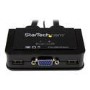 Startech 2 Port USB VGA Cable KVM Switch - USB Powered with Remote Switch - KVM with VGA - Dual Port VGA KVM Switch