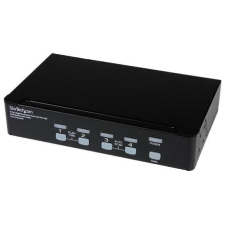 4 Port Dual Link DVI USB KVM Switch with Audio