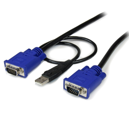 10 ft Ultra-Thin PC USBVGA KVM Cable