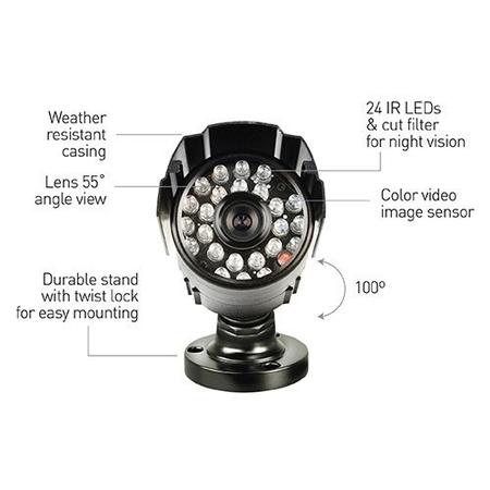 Box Open Swann 4 Channel Mini Digital Video Recorder with 2 PRO-615 650TVL cameras & 500GB Hard Drive