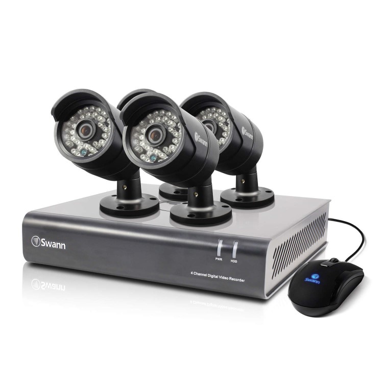 Box Open Swann DVR4-4400 4 Channel HD 720p Digital Video Recorder with 4 x PRO-A850 720p Cameras & 1TB Hard Drive