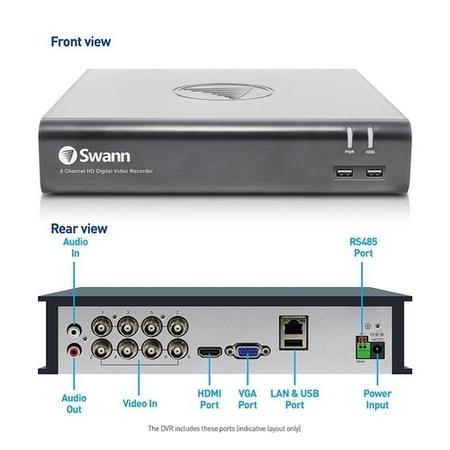 Swann 2 Camera 1080p HD Analogue CCTV System with 1TB HDD