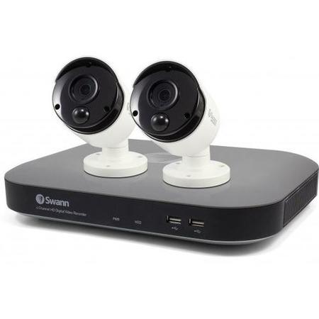 Swann CCTV System - 4 Channel 3MP DVR with 2 x 3MP Thermal Sensing Cameras & 1TB HDD