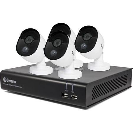 Swann CCTV System - 8 Channel 1080p HD DVR with 4 x 1080p Thermal Sensing Cameras & 32GB SD