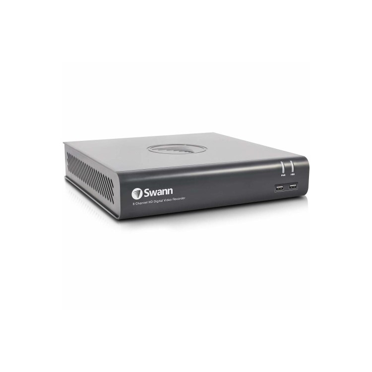 Swann CCTV System - 8 Channel 1080p HD DVR with 8 x 1080p HD Black Cameras & 1TB HDD