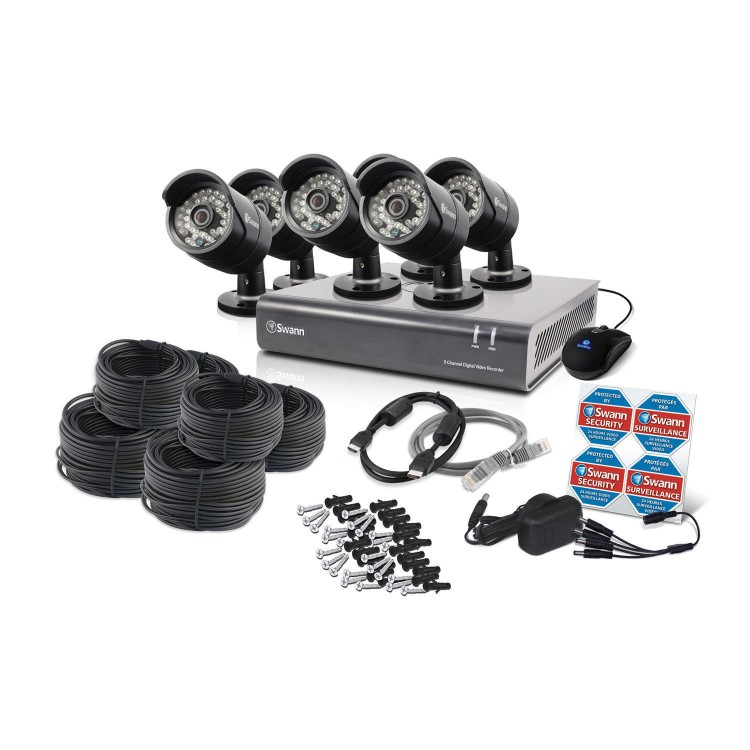 Box Open Swann DVR8-4600 8 Channel HD 1080p Digital Video Recorder with 6 x PRO-A855 1080p Cameras & 1TB Hard Drive