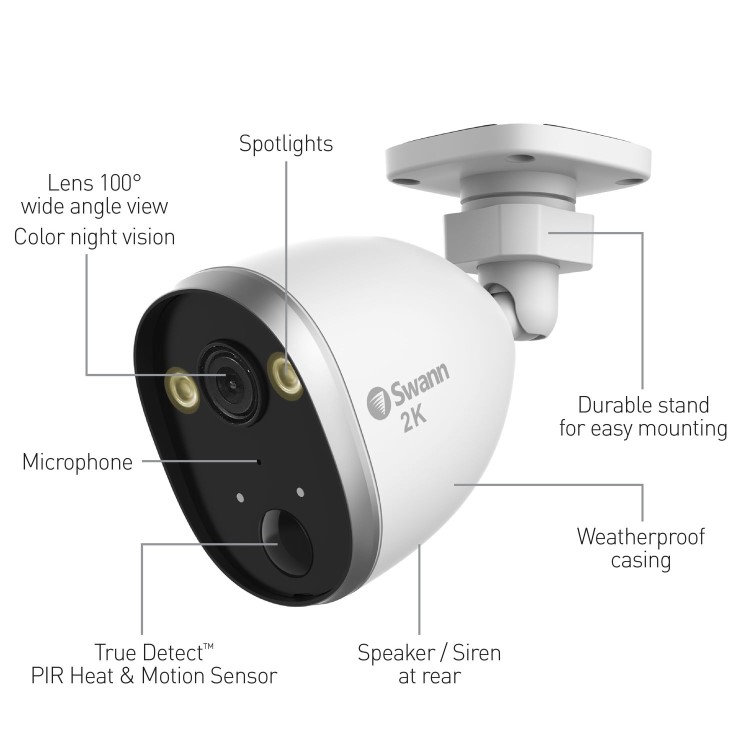 Box Opened Swann Powered Wi-Fi Camera