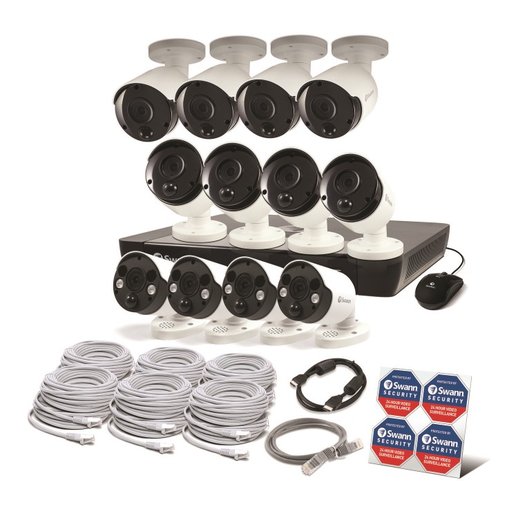Swann 12 Camera 5MP Super HD NVR CCTV System with 2TB HDD