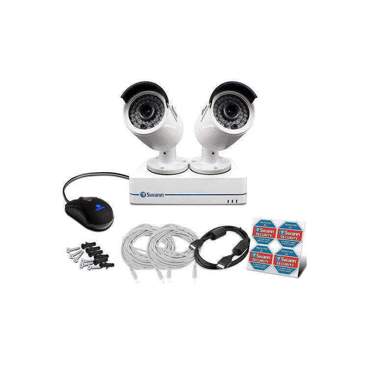 Box Open Swann NVR4-7285 4 Channel 1080p Network Video Recorder with 1TB Hard Drive & 2 x NHD-810 1080p Cameras