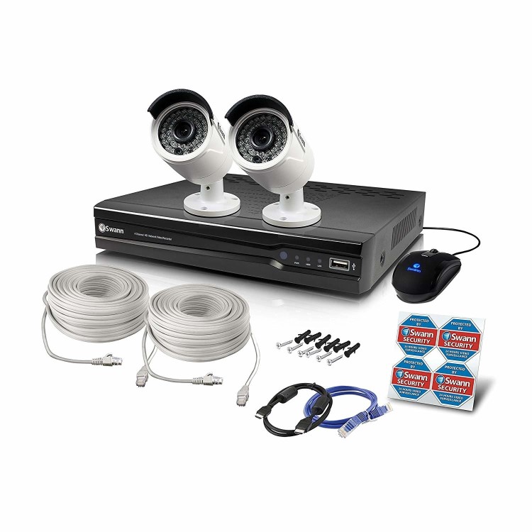 Swann CCTV System - 4 Channel 4MP NVR with 2 x 4MP Super HD Cameras & 1TB HDD