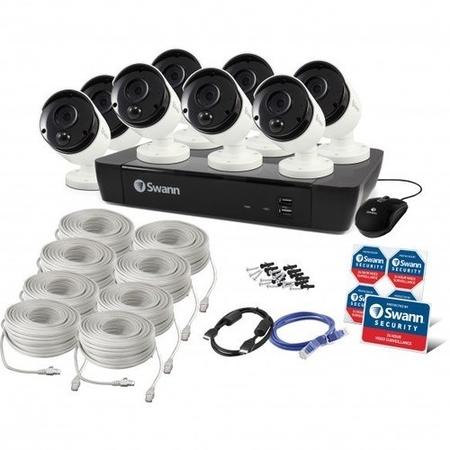 Swann CCTV System - 8 Channel 5MP NVR with 8 x 5MP Super HD Thermal Sensing Cameras & 2TB HDD