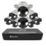 Swann CCTV System - 8 Channel 4K Ultra HD NVR with 8 x 4K Thermal Sensing Spotlight Cameras & 2TB HDD