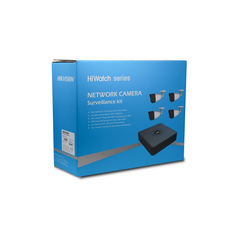 Hikvision HiWatch CCTV System - 4 Channel 1080p DVR with 4 x 1080p Cameras & 1TB HDD