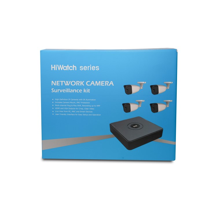 Hikvision HiWatch CCTV System - 4 Channel 1080p DVR with 4 x 1080p Cameras & 1TB HDD