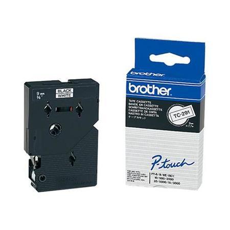 Brother Black on White 9mm Tape