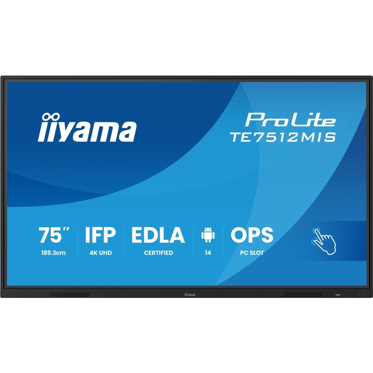iiyana TE7512MIS 75" VA 4K UHD Large Format Interactive Display 