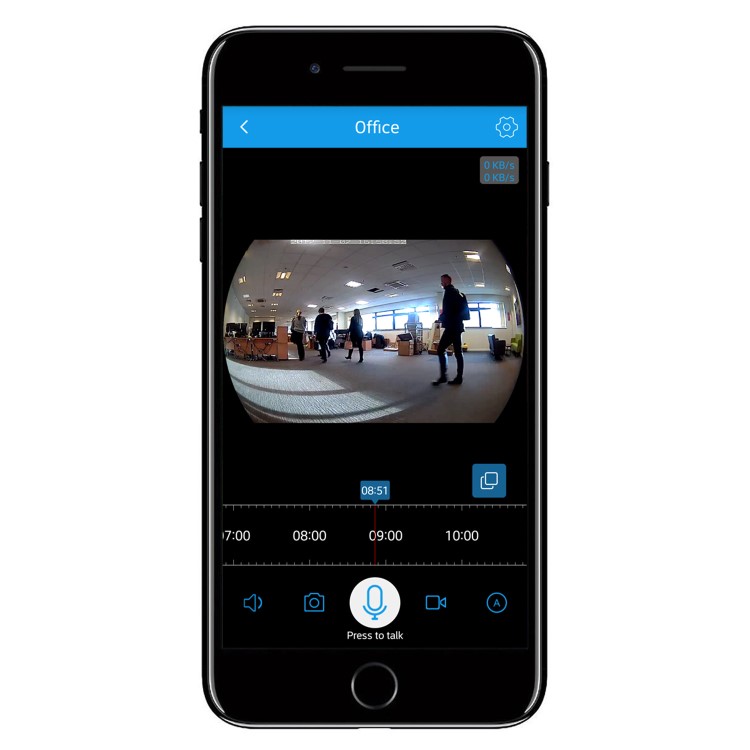 electriQ 180 degree HD 720p Indoor Wifi Camera with Two-Way Audio & Night Vision