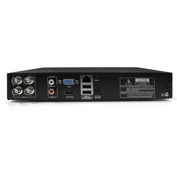 electriQ 8 Channel HD 720p Digital Video Recorder with 4 x 800TVL Bullet Cameras - Hard Drive required