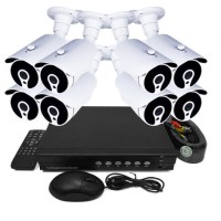 electriQ CCTV System - 8 Channel 1080p DVR with 8 x 720p Bullet Cameras & 2TB HDD