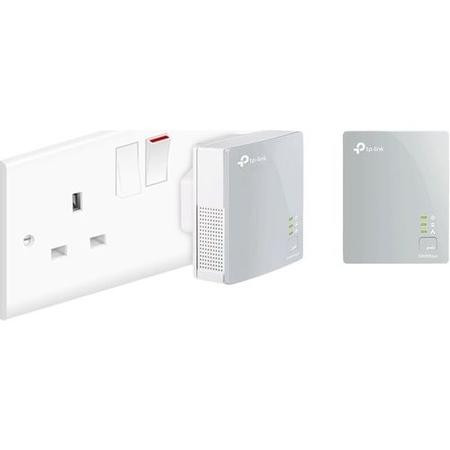 Refurbished TP-Link AV600 600Mbps 1 Port Powerline Adapter - 2 Pack