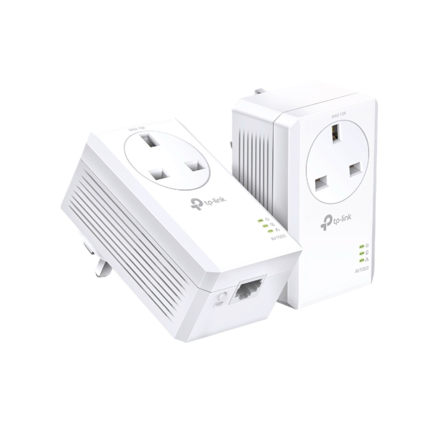 Tp-Link White Av1000 Gigabit Passthrough Powerline Starter Kit