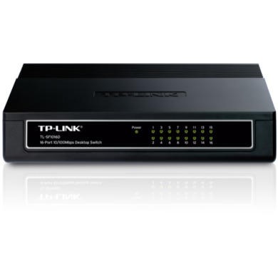 Image of TP-Link TL-SF1016D 16-Port Unmanaged 10/100M Desktop Switch TL-SF1016D Black