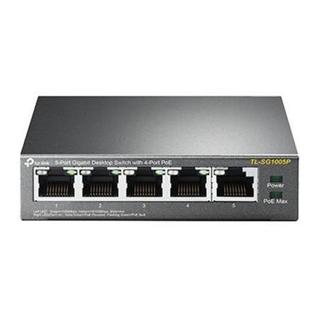 TP-Link TL-SG1005P - Switch - unmanaged - 4 x 10/100/1000 PoE + 1 x 10/100/1000 - desktop - PoE 56 W