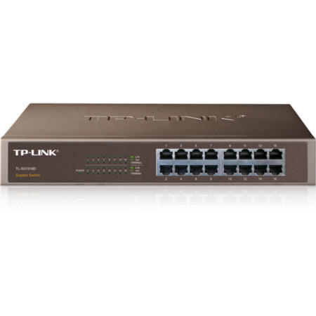 TP-Link TL-SG1016D Unmanaged Gigabit Rackmount Switch with 16 x 10/100/1000Mbps Ports