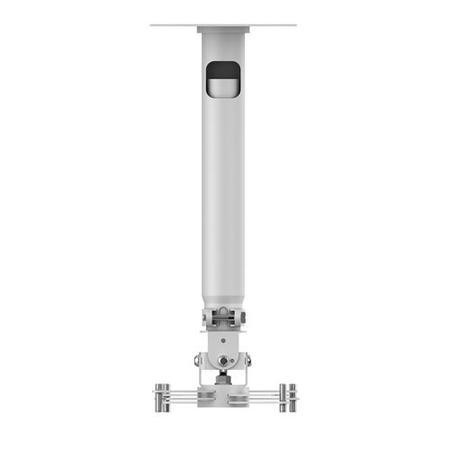 Techmount Tm Tele Adjustable Drop Projector Mount Adjustable Drop 440 735mm Satin White Finish