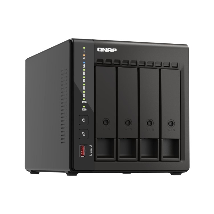 QNAP TS-453E 8GB RAM with 16TB Installed Storage 4 Bay SATA Desktop NAS