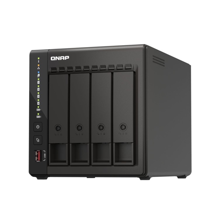 QNAP TS-453E 8GB RAM with 16TB Installed Storage 4 Bay SATA Desktop NAS