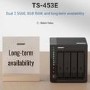 QNAP TS-453E 8GB RAM with 16TB Installed Storage 4 Bay SATA Desktop NAS