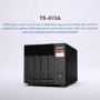 QNAP TS-473A 8GB RAM with 16TB Installed Storage 4 Bay SATA Desktop NAS Storage
