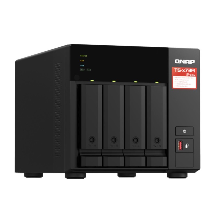 QNAP TS-473A 8GB RAM with 16TB Installed Storage 4 Bay SATA Desktop NAS Storage
