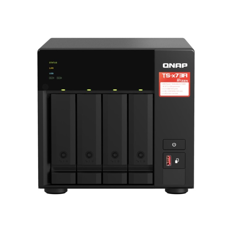 QNAP TS-473A 8GB RAM with 16TB Installed Storage 4 Bay SATA Desktop NAS Storage