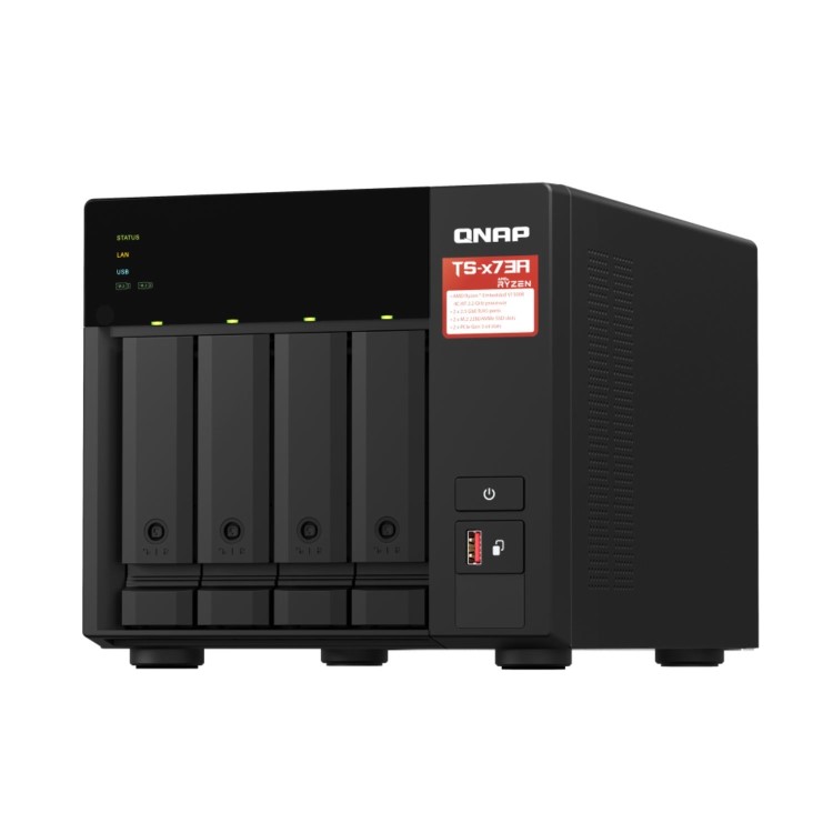 QNAP TS-473A 8GB RAM with 16TB Installed Storage 4 Bay SATA Desktop NAS Storage