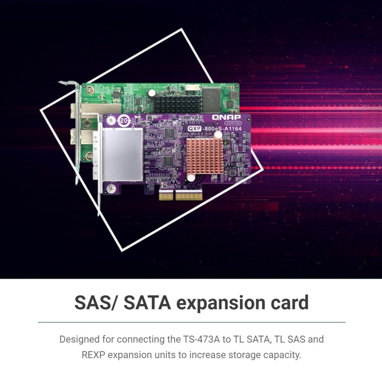 QNAP TS-473A 8GB RAM with 16TB Installed Storage 4 Bay SATA Desktop NAS Storage